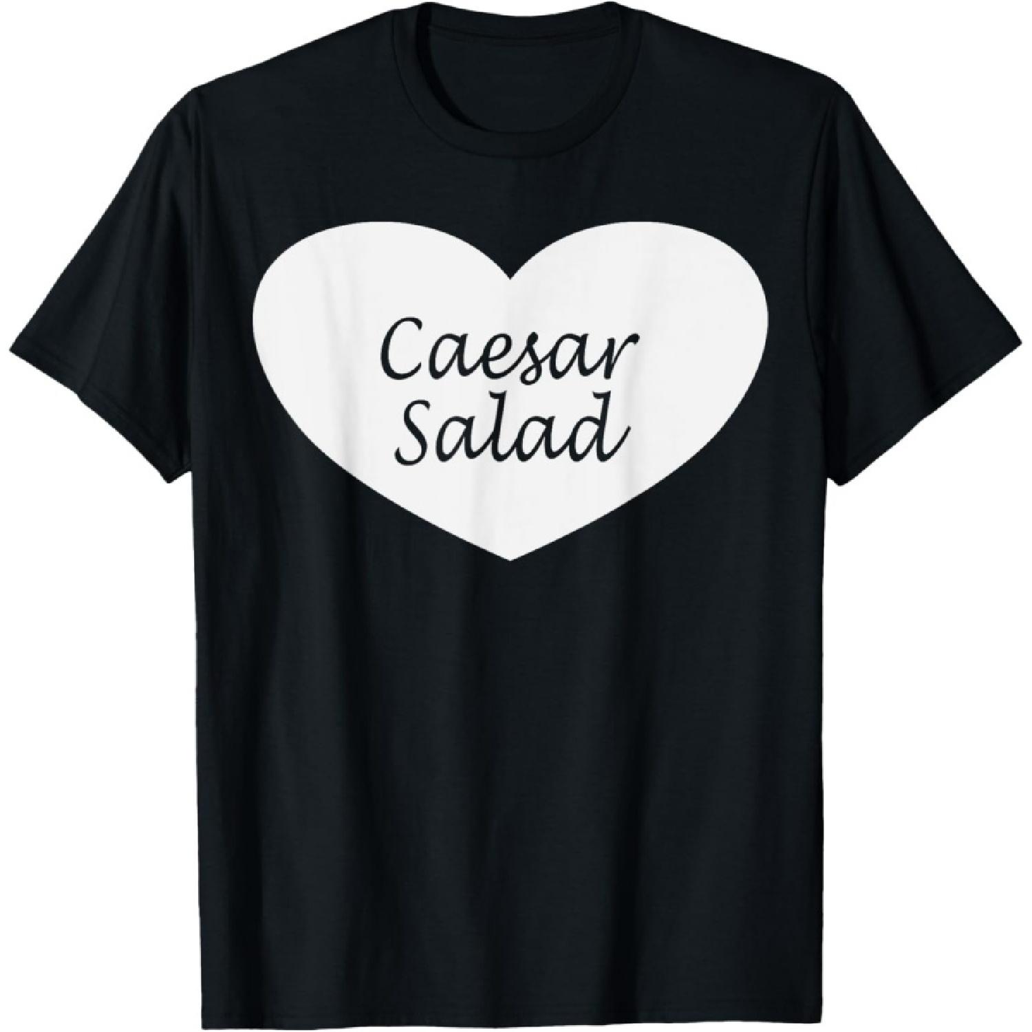 Салат Цезарь Сердце Одежда _ Забавная футболка с дизайном для любителя салатов S