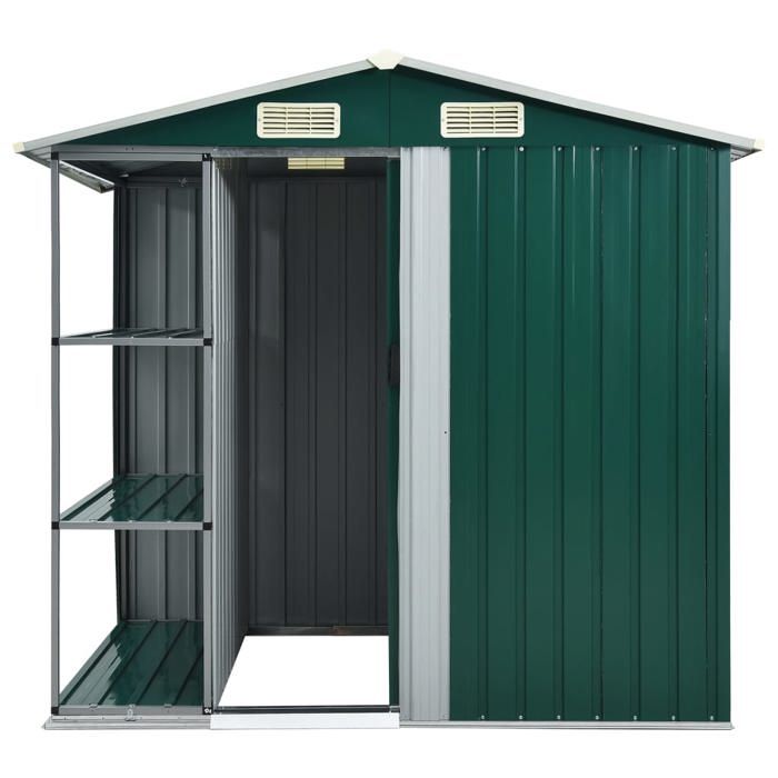 VidaXL Garden Shed with Shelf Storage Cabin Tool Shed Storage Shelter Hangar Outdoor Yard Green 47104