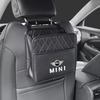 Leather Car Seat Storage Bag Garbage Box Hanging Case Organizing Tools For Mini Cooper One JCW F54 F55 F56 F57 F60 R50 R52 R55