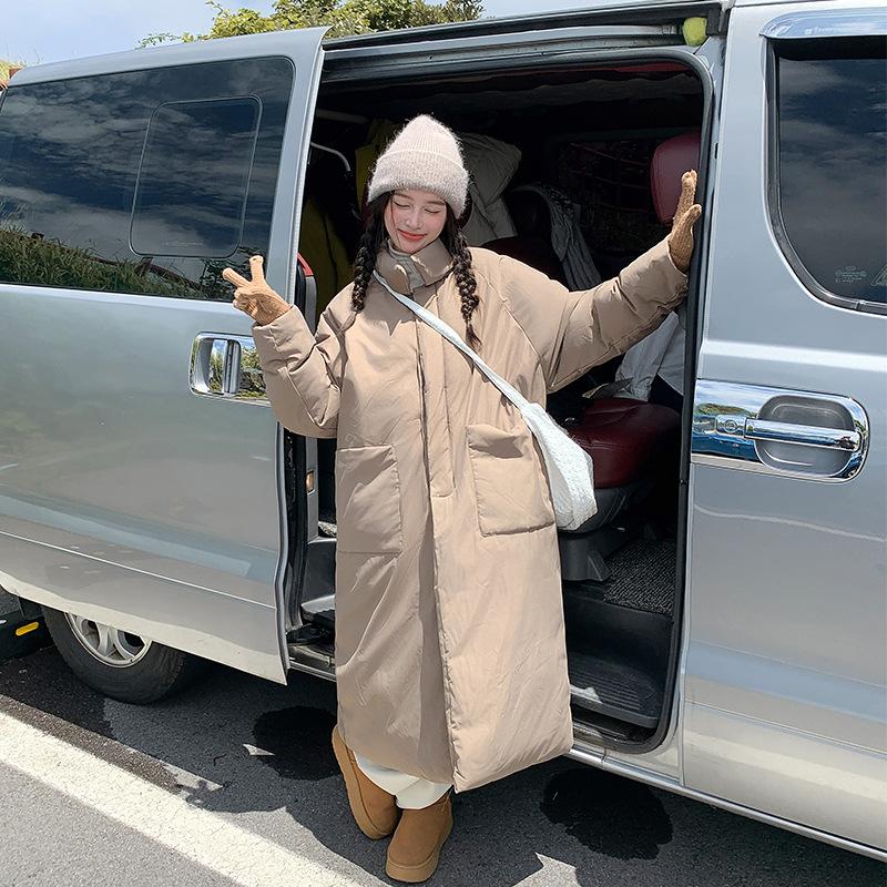 

Новая зимняя пуховая куртка с хлопковой подкладкой длиной до колена, толстое свободное хлопковое пальто, корейское пальто L