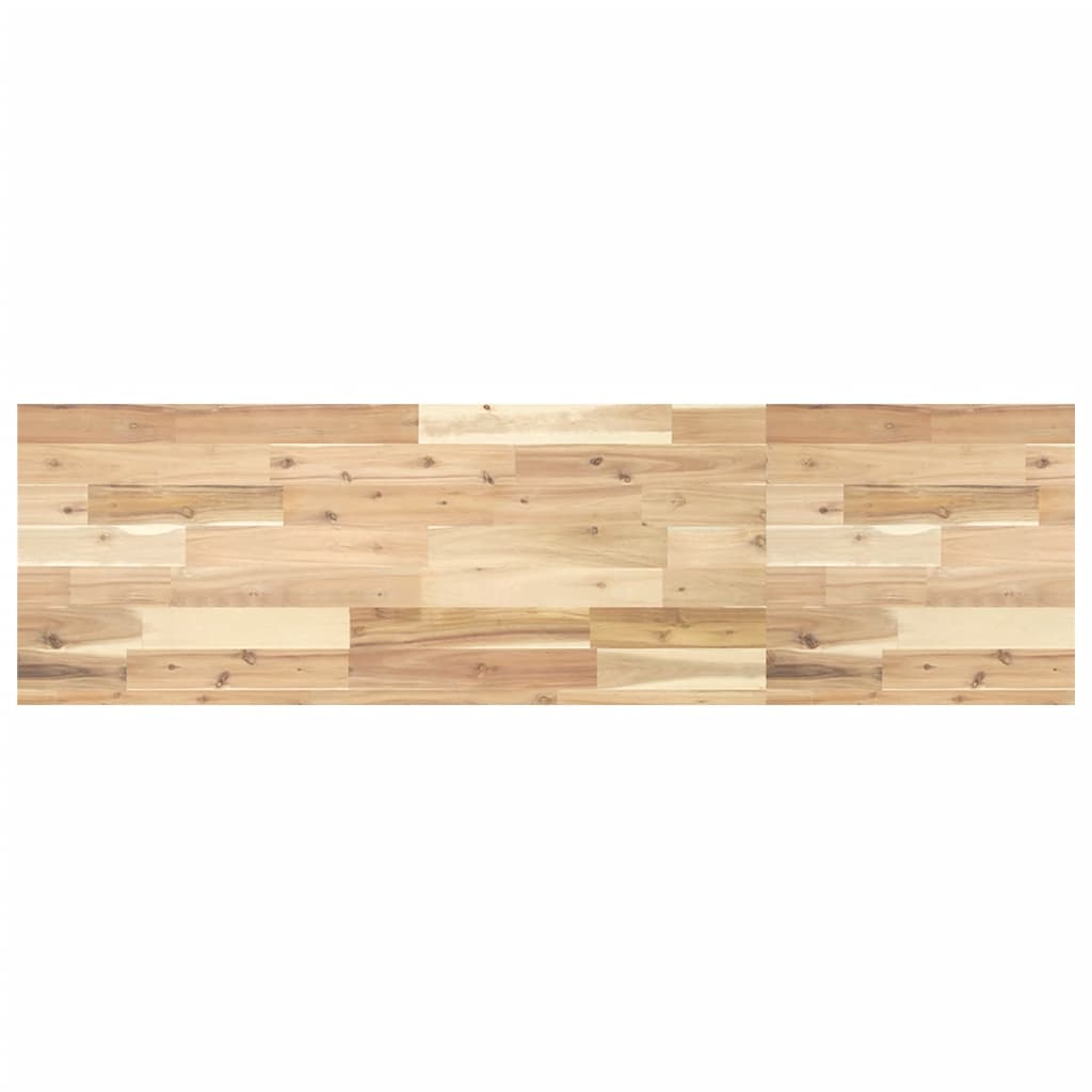 Wall Shelf Under Sink, Steel and Solid Acacia Wood