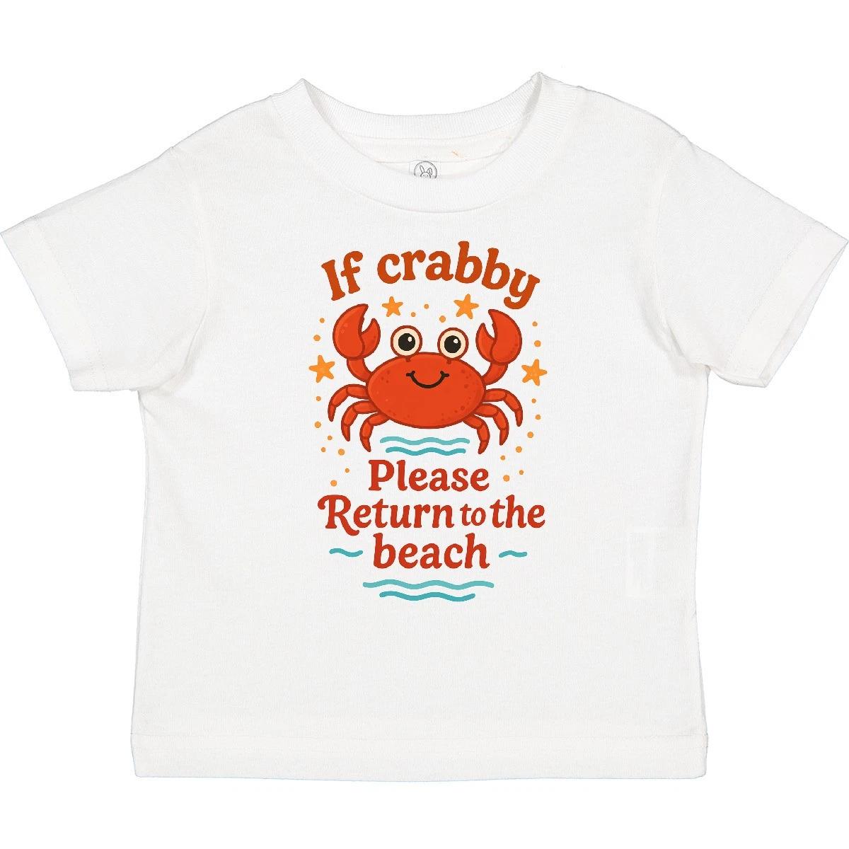 Inktastic Funny Crab Beach Vacation Toddler kids boys T-Shirt Crabby Return Child Kid 160