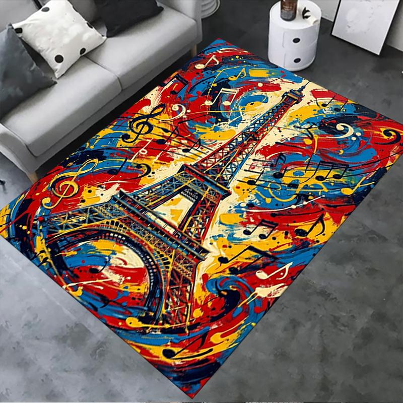 2025 New Paris Eiffel Tower Carpet Rug for Living Room Bedroom Home Sofa Decoration,Kids play Non-slip Floor Mat82