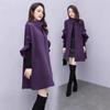 Women's Plus Size A-Line Wool Coat Cloak In Red – Mid-Length, Spring To Winter