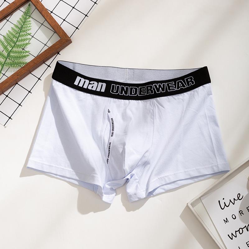 Men's Mid-Rise Pure Cotton Breathable Boxer Briefs - Youth Sports Trendy Style