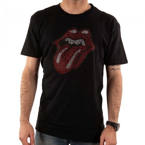 The Rolling Stones T-shirt unisex per adulti con linguetta classica decorata