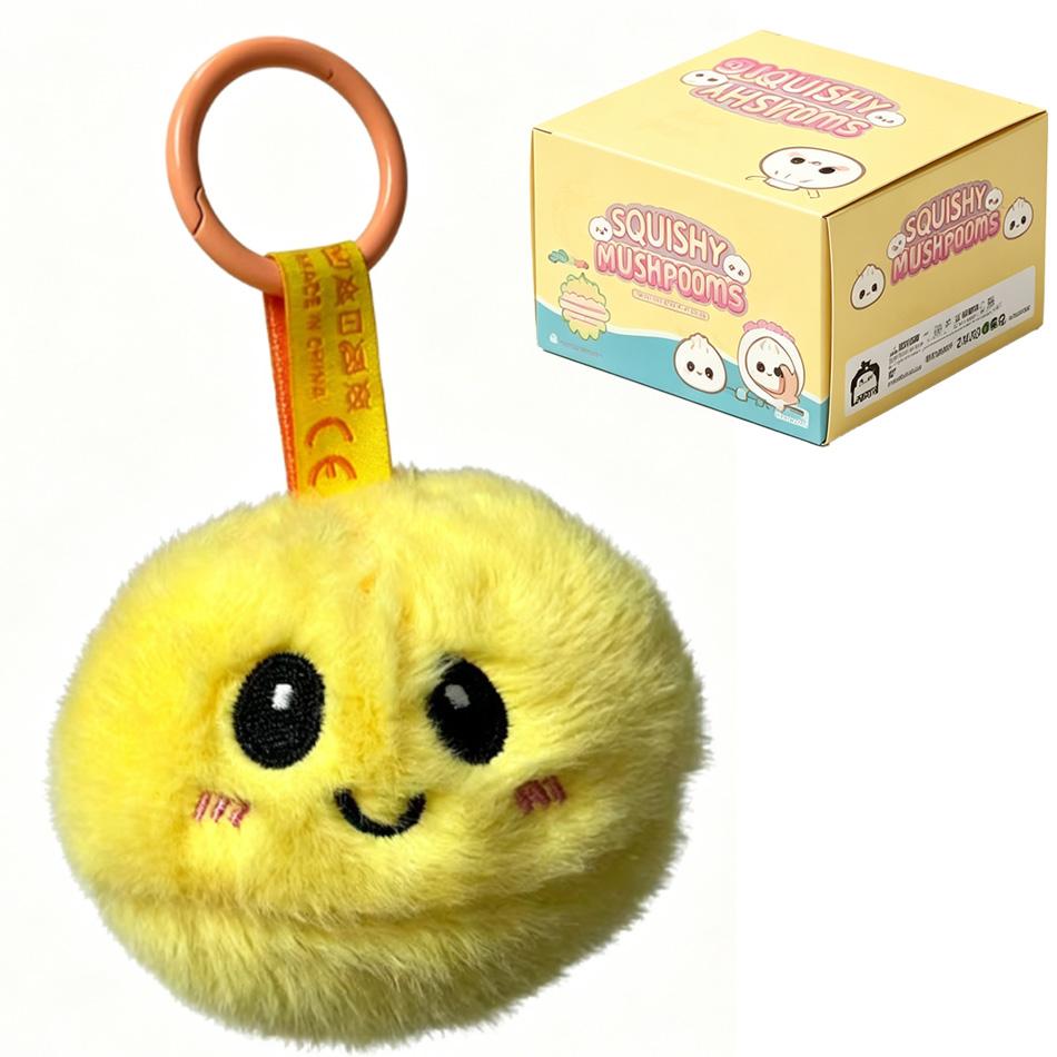 1-12Pcs Squishy Dumpling Plush Kawaii Keychain Facial Expression Plush Cartoon Stuffed Doll Kawaii Toy Room Decor Children Gifts