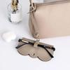 Sunglasses Leather Storage Bag with Wrist Strap Sunglasses Cases for Carrying Glasses Coins Keys