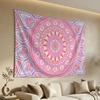 Casual Warm Daily Polychrome M-Mandala Flower Tapestry Washable Soft Tapestry Wall Hanging Decor for Living Home Room Bedroom