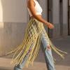 Ethnic Ancient Mesh Tassel Waist Belt Woven Belted Skirt Waist Decoration  Suit Accessory