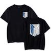Attack On Giant Japanese Manga T-shirt: Unisex White Tee with Round Neck, Short Sleeves, Large Size for Summer