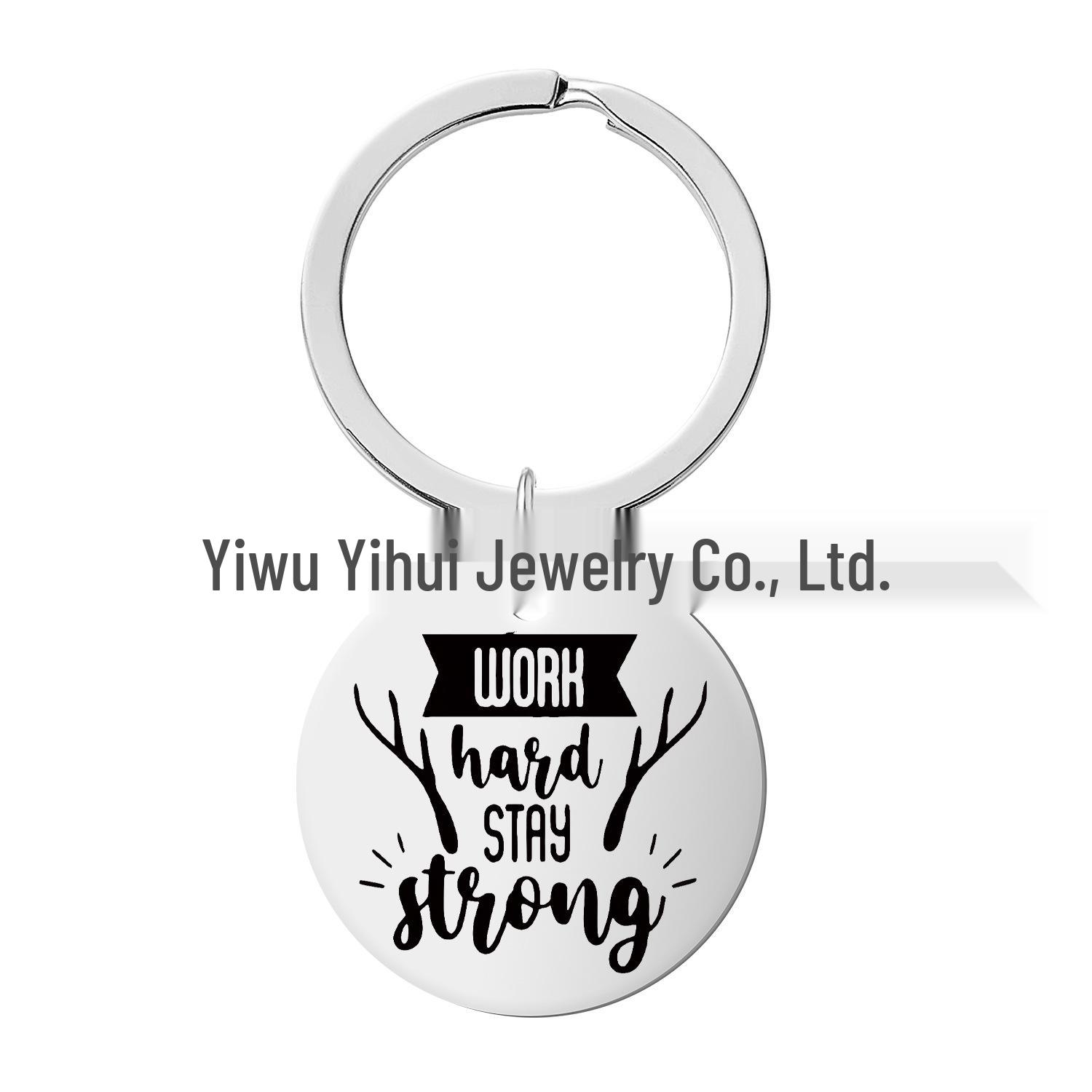 

Немецкая нержавеющая сталь Радужный подсолнух с гравировкой Брелок