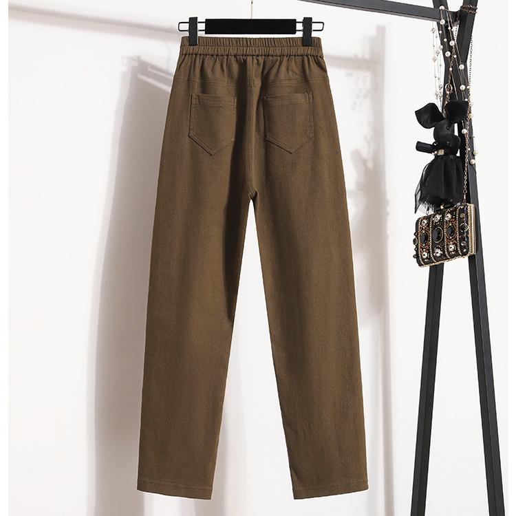 DIMANAF 2023 Plus Size Jar Dámske Elastické nohavice Patchwork Voľné Dámske nohavice Nohavice 5XL Čiernobiele