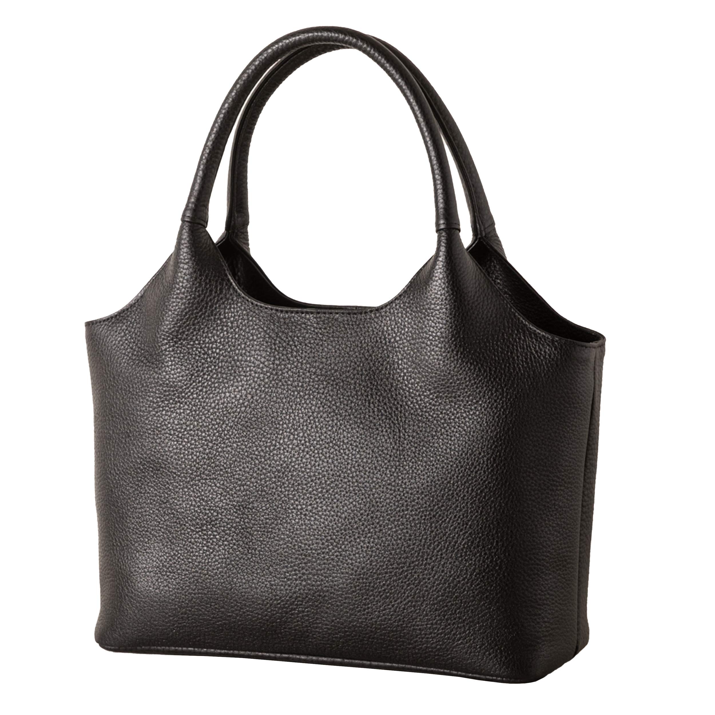 [IMAI BAG since 1977] Imai Bag GENOVA Made in Japan Genuine Leather Handbag for Women, Genuine Cowhide Leather, Simple Black (2386 Black)