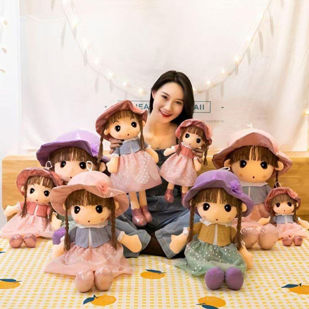 Cute Design Gril Plush Toy Cartoon Girl Stuffed Toys Stuffed Animal Dolls Sweetheart Doll Children