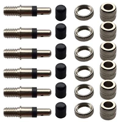 6Pcs Bike Valves Cores Bike Cores Valves Repair Tool Replacement Cores Valves Stem Replacement Bike Removal Tool