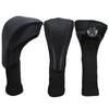 3Pcs Durable Golf Training Accessories Long-Necked Golf Club Head Covers Numbered Wooden Club Head Protector