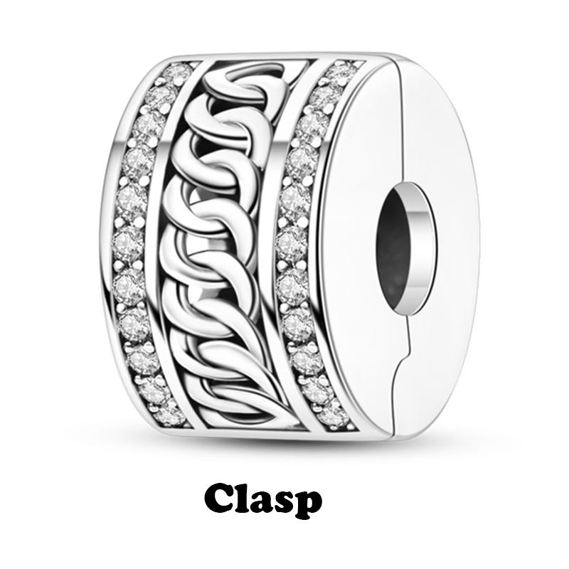 Copper Silicone Spacer Stopper Clip Charms Chamilia Beads Fit Original Bracelet Charms For Jewelry Making Diy Gift Women