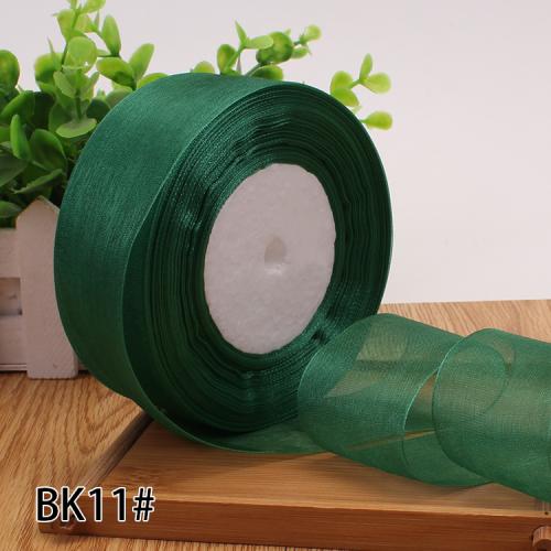 50yards/roll 12/15/20/25/40mm Organza Ribbon Wholesale Gift Wrapping Decoration Christmas Silk Ribbons Lace Fabric DIY Crafts