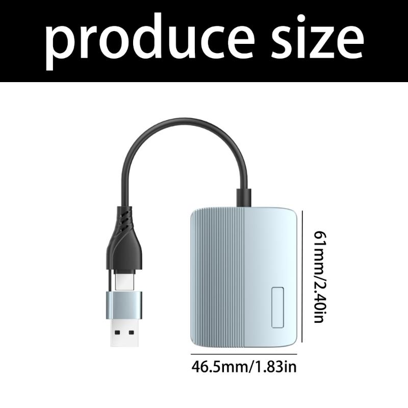 USB C/USB to Double HDTV Adapter USB to HDTV Splitter for Double Monitor Extended Display Adapter Video Graphics Converter