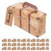 60 Pcs Travel Gift Box Mini Package Boxes Sweets Storage Holder Themed Party Favor Suitcase Paper Kraft Treat