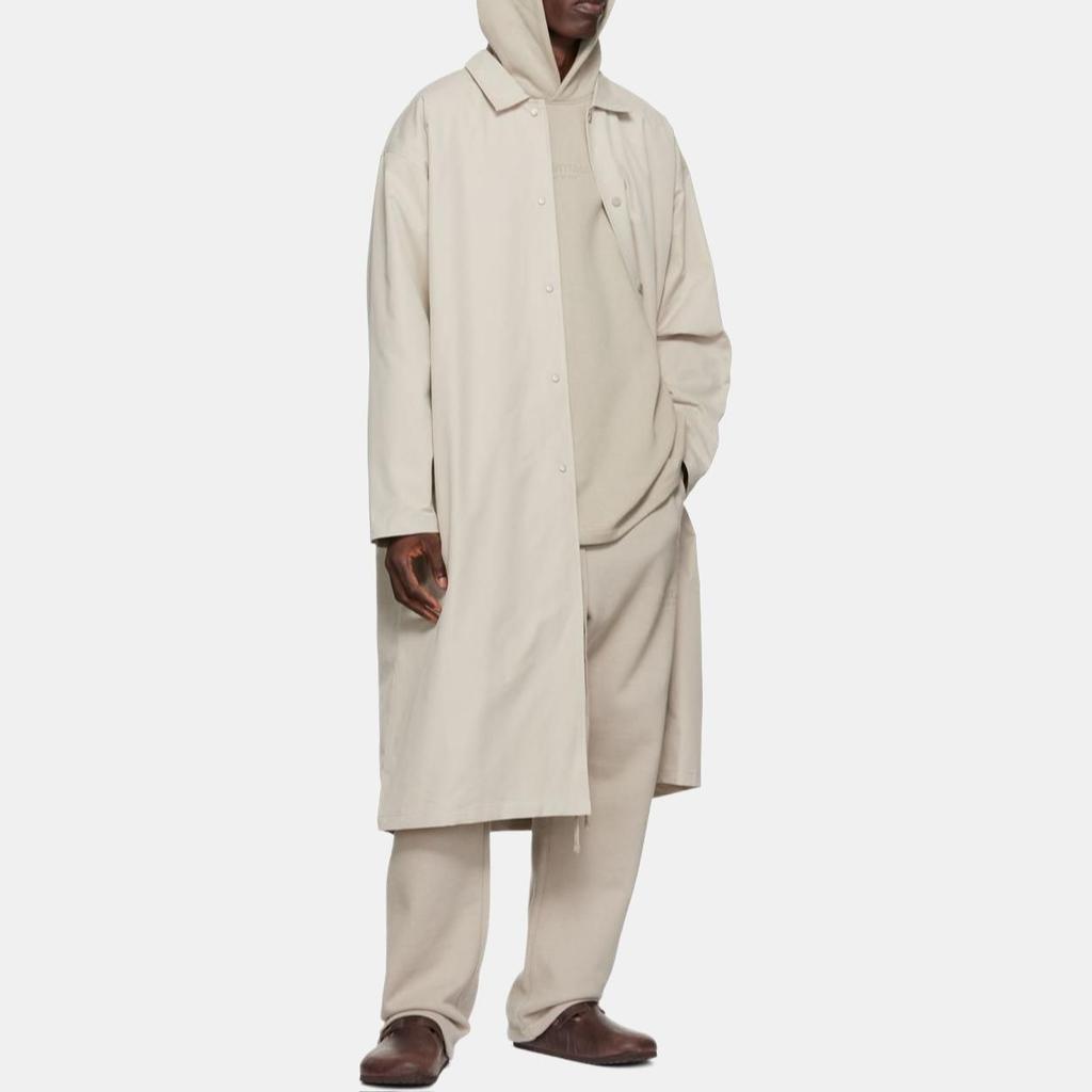Fear of God Essentials FW22 Relaxed Hoodie With Fleece Lining Men Hoodie Eggshell-White FOG-FW22-025