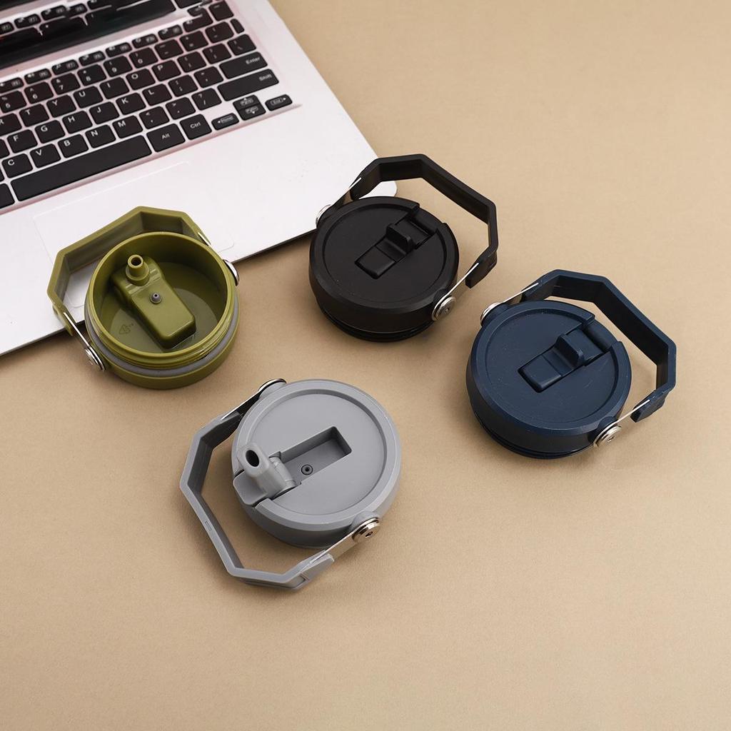 Isolierter Becherdeckel aus Edelstahl mit Strohhalm - 20oz/30oz, Auslaufsicher & Handlich