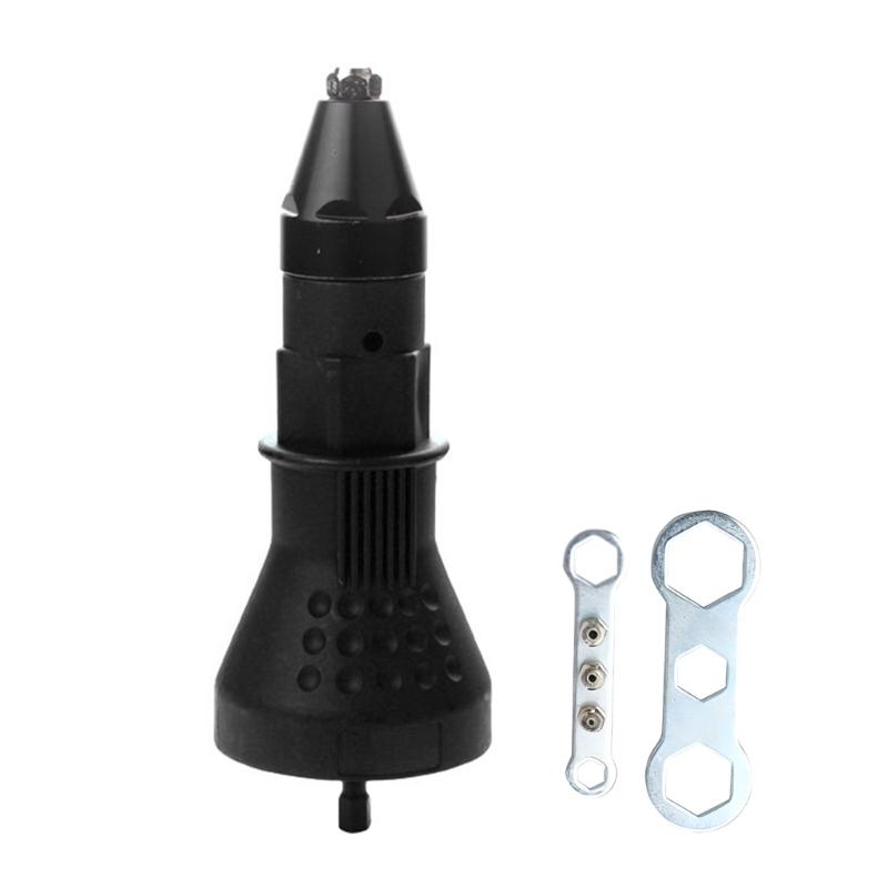 Universal Electric Rivet Tool Attachment Alloy Steel Construction Wear Resistant Hexagonal Head Precisions Fit
