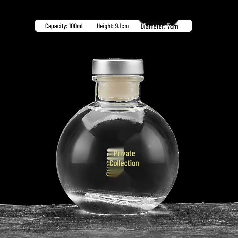 Premium Homemade Fruit Wine Bottles: Sealed, Leak-Proof, Frosted Glass with Large Belly Design