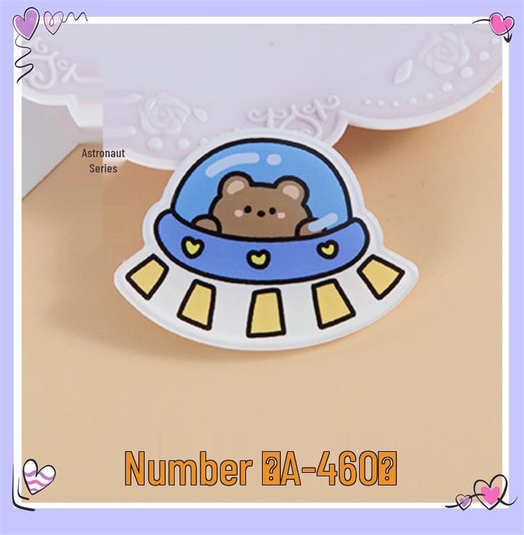 Korean Cute Cartoon Astronaut Acrylic Pin Badge
