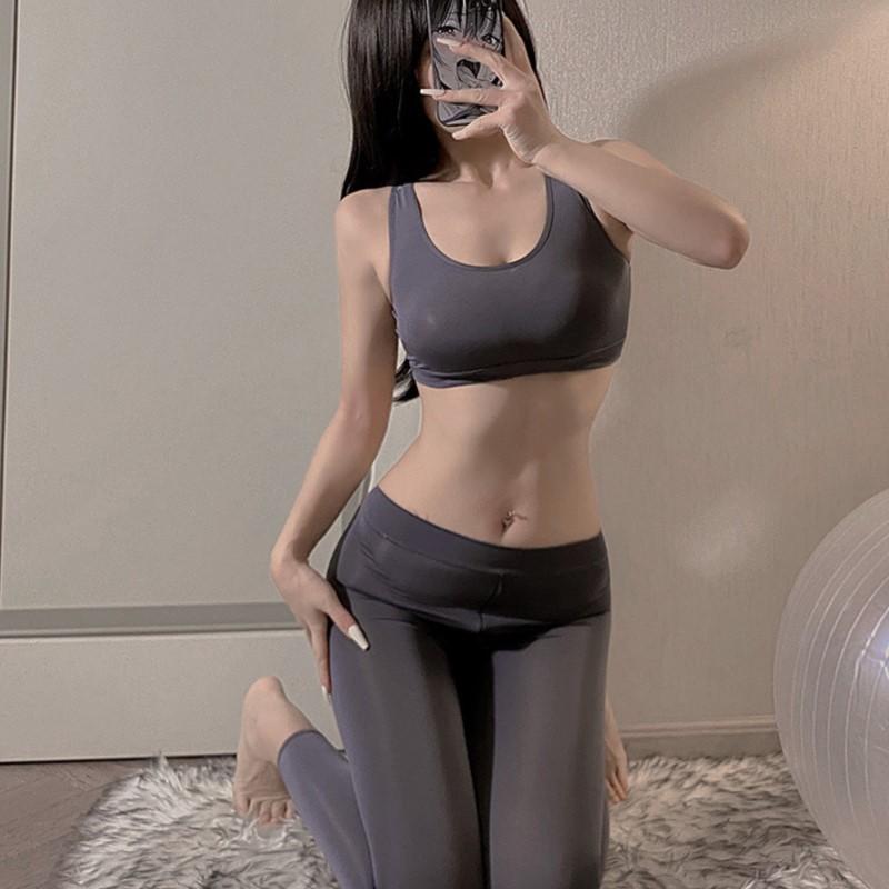 Erotic lingerie Babydoll sexy woman tight fitting yoga suit with passion Open range clogs sex toys