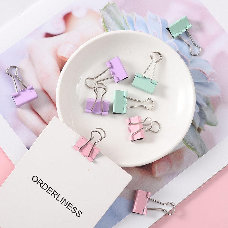 Macaron Color 19mm Long Tail Office Clips - Cute and Convenient Ticket Holder