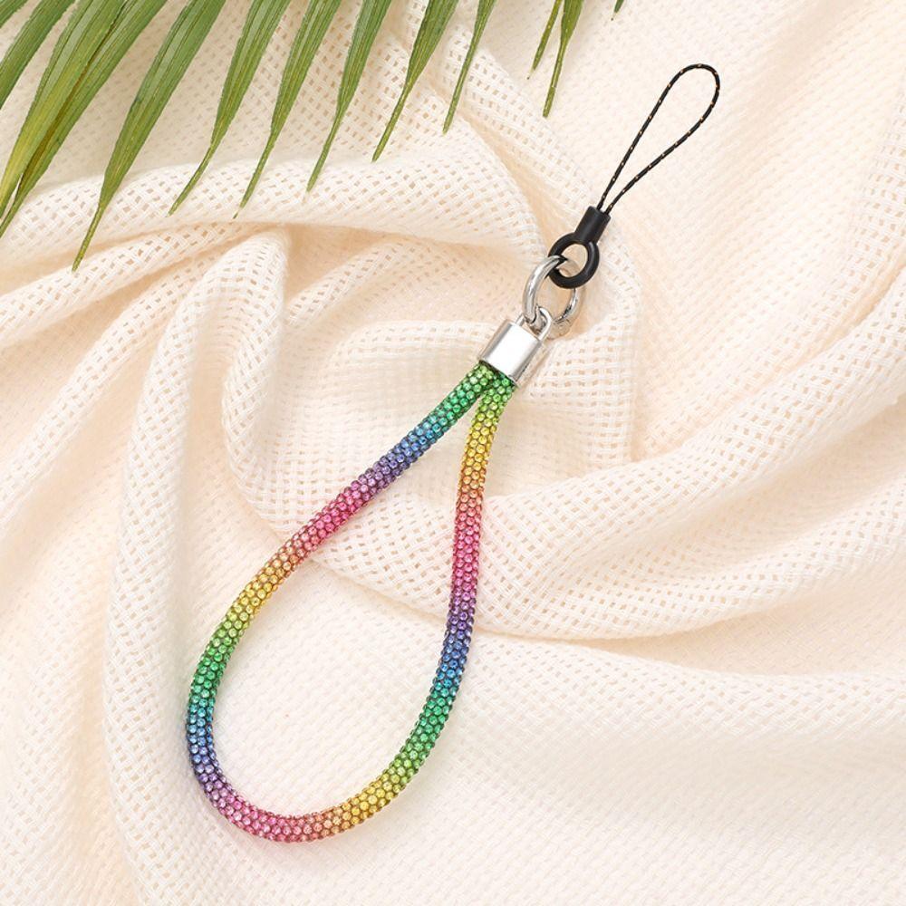 Glitter Flashy Phone Lanyard Phone Wrist Straps Keychain Hanging Anti-lost Rope