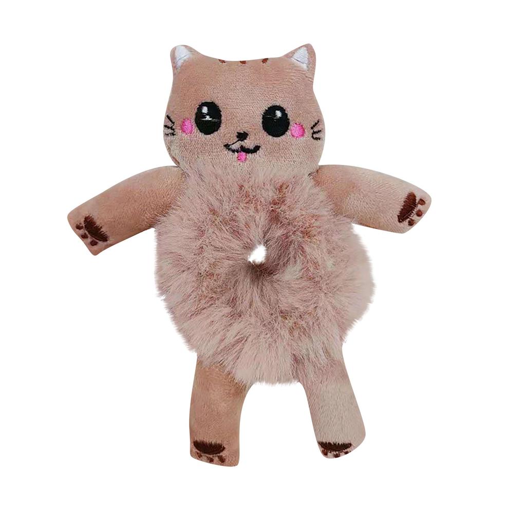 Clothing Women Fashion Plush Hair Tie Cute 3D Animal Tie Hair Head Rope Ponytail Holster