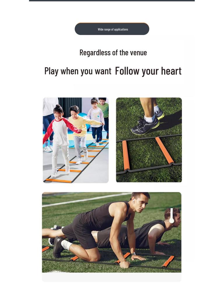 Multifunktionale Schmetterlings-Agilitäts- & Hüpfkästchen-Leiter für Kinder-Basketball, Fitness- & Fußball-Beinarbeitstraining.