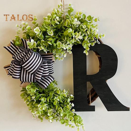 Door Wreath Pendant No Watering Add Atmosphere Anti-break Exquisite Eucalyptus Door Wreath Pendant Balcony Supply