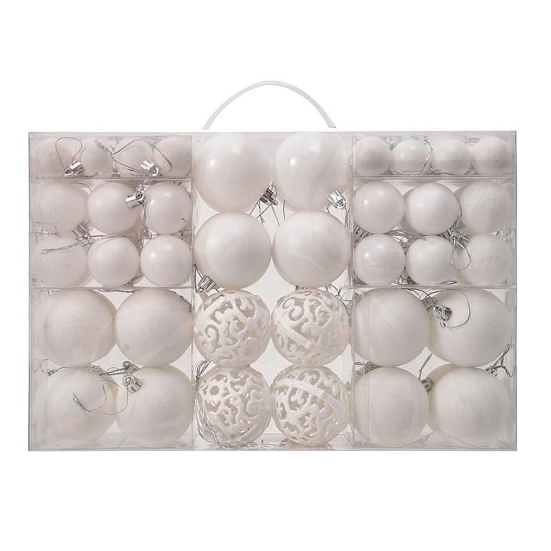 

Набор из 100 гальванизированных полых пластиковых рождественских украшений - шарики 3/4/6 см