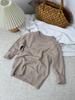 Pull En Laine à Col Rond pour Enfants - Pull Tricoté Unisexe Automne/Hiver pour Bébés et Tout-Petits