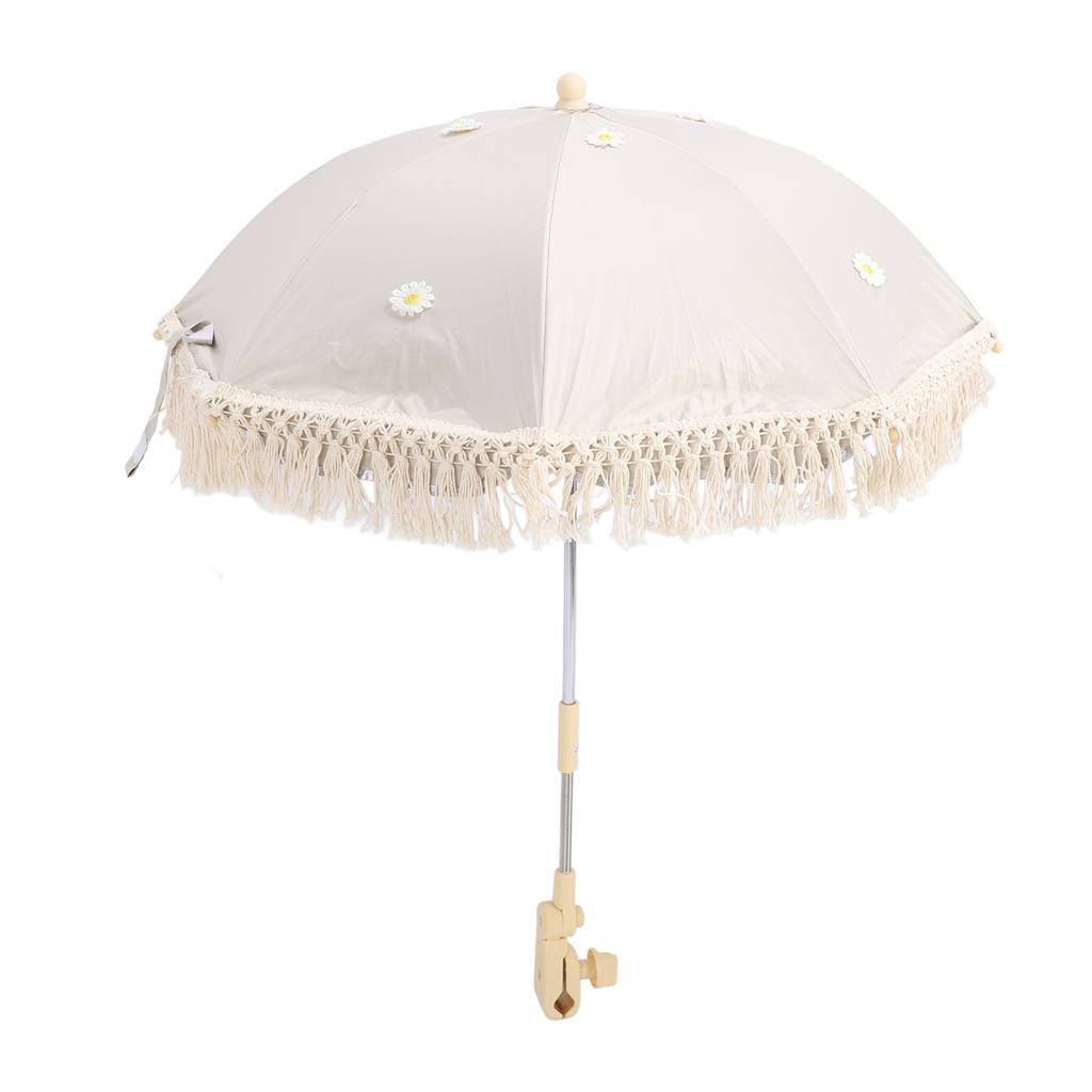 Kinderwagen Schirm Sonnenschutz UV-Schutz Winkelklemme Zum Aufklemmen Baby Sonnenschirm für Strandkorb Kinderwagen