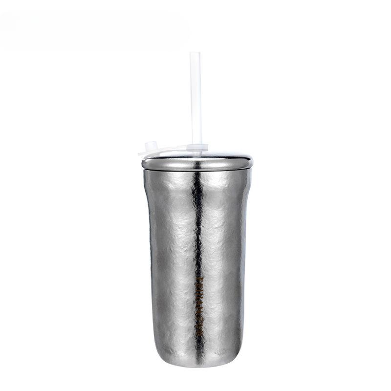 

Кофейная чашка для двойного напитка, чашка для воды из чистого титана, изолированная чашка для воды из соломы из чистого титана 380ml