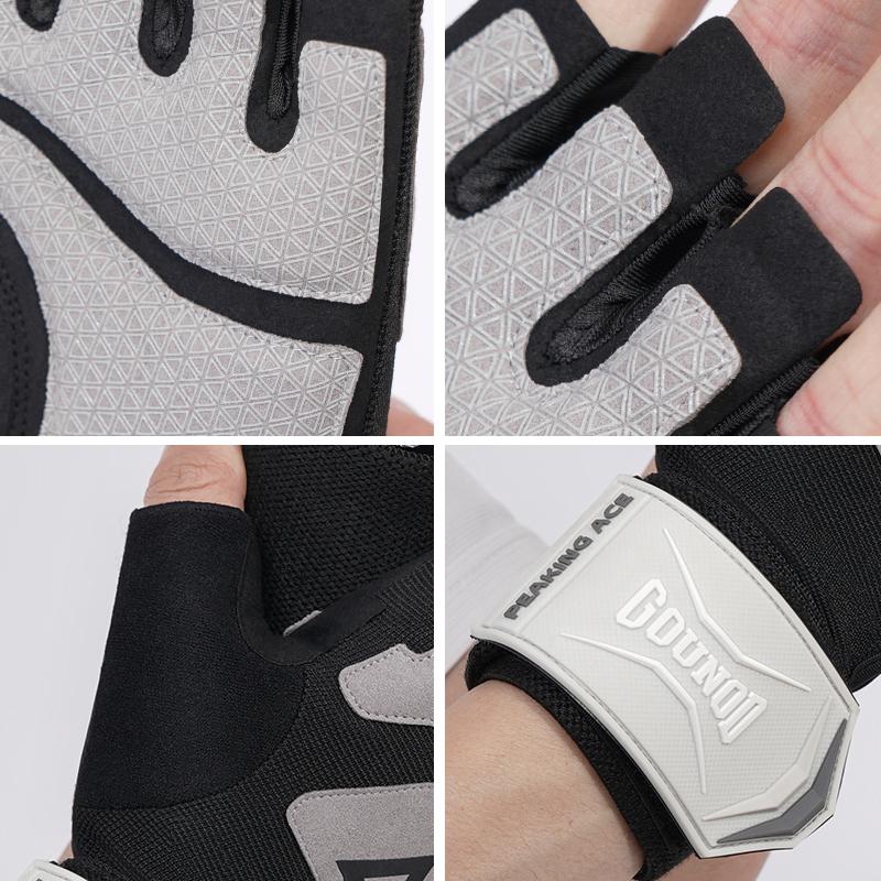 1 Pair Breathable Cycling Gloves Workout Gym Gloves for Men Women Weight Lifting Fingerless Gloves Training Exercise Fitness