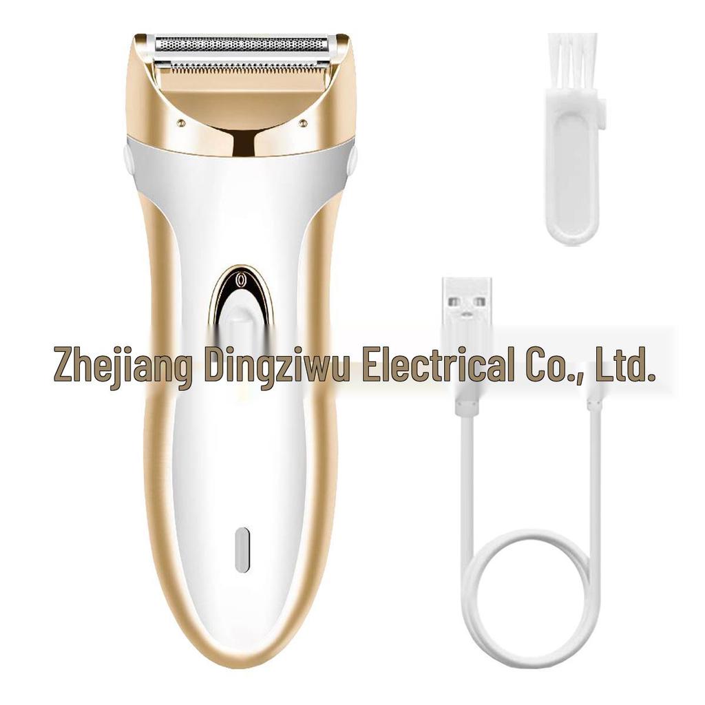 4-in-1 Women's Electric Shaver with USB Charging - Eyebrow Trimmer, Hair Removal for Sideburns, Underarms, Legs, and Bikini Area