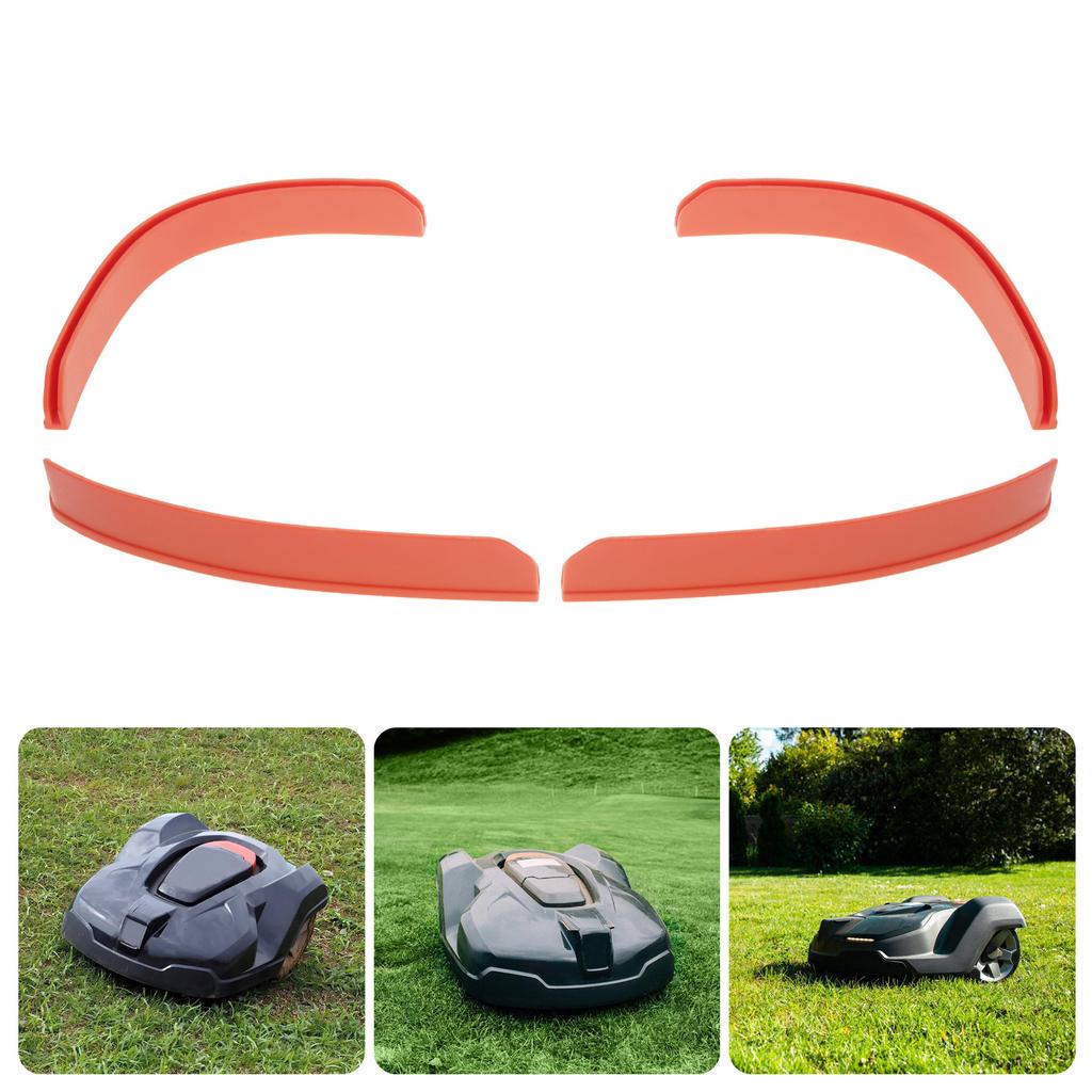 4PCS Edge Guards For Robotic Lawn Mowers Durable Weatherproof Bumper Protectors No Tools Installation Needed