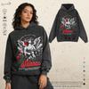 Mens Oversized Washed Vintage Hoodie With Graphic Print Loose Fit Streetwear Sweatshirt Winter Casual Wear