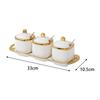 Ceramic Spice Jar Condiment Container Kitchen Bottle Set Seasoning for Restaurants