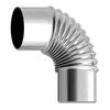 Stainless Steel 90 Degree Elbow Chimney Liner Bend 90° Multi Flue Stove Pipe 50mm For Outdoor Camping Wood Stoves Chimney