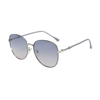 High-End Polarisierte Sonnenbrille für Damen ohne Make-up, Ins Style Sonnenschutz und Sonnencreme Sonnenbrille, Trendige Metallsonnenbrille