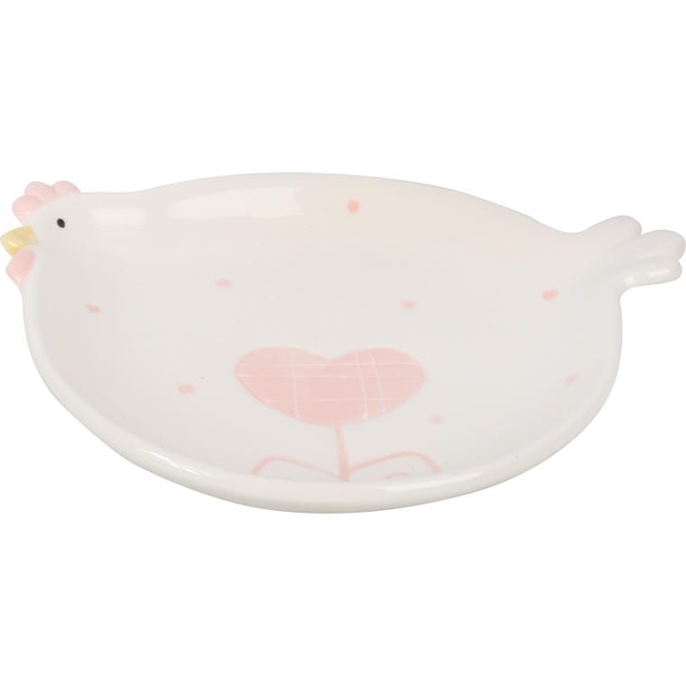 Ceramic plate stand hen