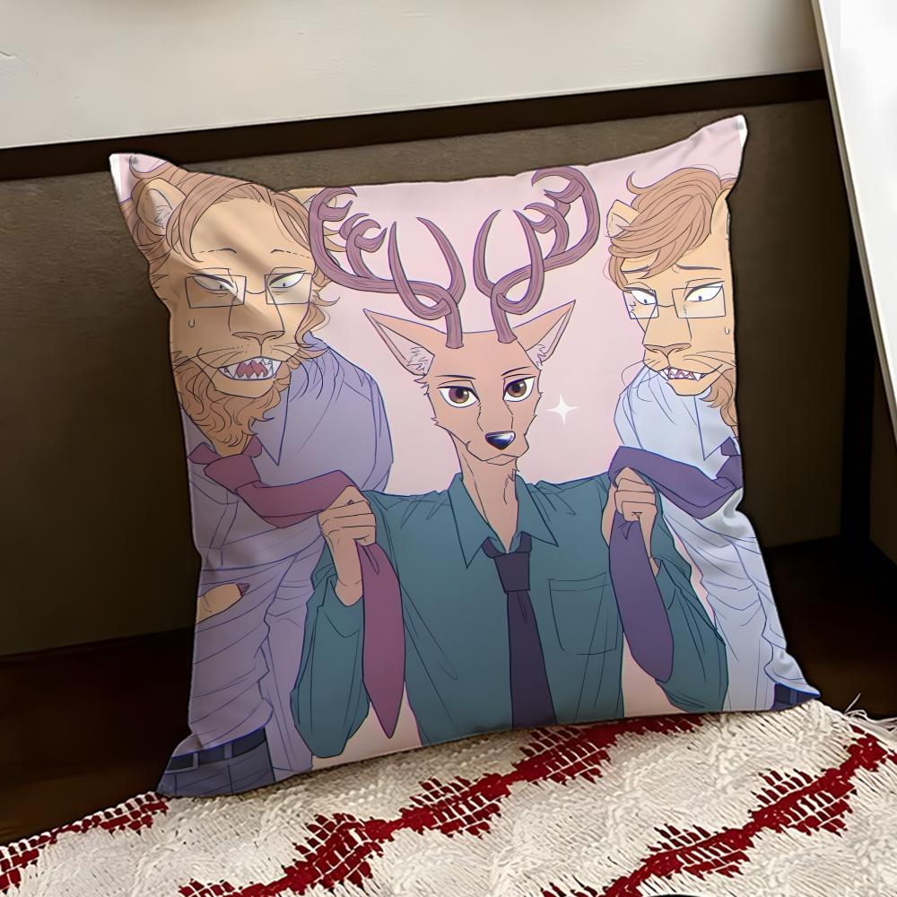 Cartoon BEASTARS Cushion Cover Reversible Soft Durable Pillow Cover Home  Car MultiScene Use for Daily Comfort