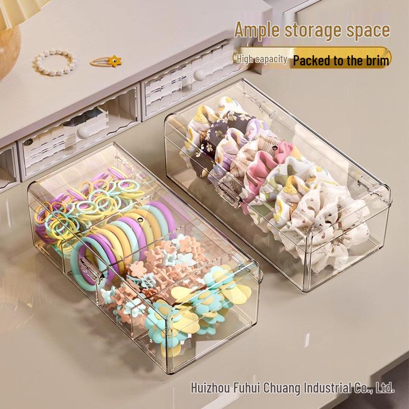 Transparent Hair Accessories Storage Box for Children - Organize Bands, Clips, Ties, Pins, and Scrunchies for Baby Girls